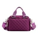 Bolsa de senhora crossbody Padrão acolchoado em losangos Duas alças curtas e alça larga ajustável Nylon e poliéster 25 x 16 x 11 cm 3