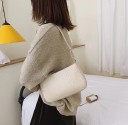 Bolsa de senhora debaixo do braço com padrão de pele de crocodilo Alça curta com fivela Fecho de correr Pele PU e poliéster 23 x 15 x 3