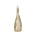 Bolsa de senhora grande tipo shopper de ombro Couro sintético com padrão de crocodilo Superfície brilhante Duas alças longas Pendente 4