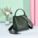 Bolsa de senhora para levar à mão com alça superior e alça larga estampada para o ombro Pés metálicos Costura decorativa 20 x 20,5 x 12 15
