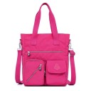 Bolsa de senhora para mão e ombro com alça destacável Bolsa de nylon com bolsos com fecho e compartimentos interiores 30 x 37 x 11 cm 8