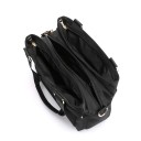 Bolsa de senhora para usar à mão ou a tiracolo. Bolsa em nylon e poliéster com vários compartimentos com fecho e alça removível 30 x 9