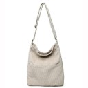Bolsa de veludo para senhora 31 x 40 x 11 cm Bolsa com alça longa Dois bolsos frontais Fecho de botão de pressão Veludo e poliéster 5