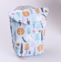 Bolsa de viagem para fraldas para passeios com o bebé Impermeável em lona com estampado Com alça e bolsa exterior para o telemóvel 2