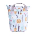 Bolsa de viagem para fraldas para passeios com o bebé Impermeável em lona com estampado Com alça e bolsa exterior para o telemóvel 6