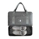Bolsa de viaje de hombro con compartimento inferior para zapatos Compartimento principal y bolsillo frontal con cremallera Tela Oxford 7