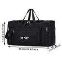 Bolsa de viaje deportiva de nailon para el hombro, 60 x 24 x 31 cm, grande, ligera, para entrenamiento, gimnasio, fitness, equipaje con correa 4