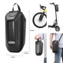 Bolsa delantera impermeable de 4l para patinete eléctrico EVA 27 x 14 x 12 cm Bolsa rígida de liberación rápida para manillar con elementos 3