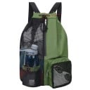 Bolsa deportiva 47 × 28 × 14 cm Mochila perforada con cordón Bolsillos de malla con cremallera Mochila de nylon ligera para deporte y tiempo 14