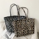 Bolsa grande de senhora a tiracolo com padrão animal Bolsa shopper espaçosa para o dia-a-dia Alças longas em pele sintética 46 x 30 x 12 cm 2