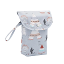 Bolsa isolante para fraldas 11 x 7,5 x 21,5 cm Bolsa impermeável com alça para mamãs Bolsa de viagem com padrão de índios 1