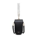Bolsa mini feminina a tiracolo com aba Pele sintética e poliéster 18,5 x 10 x 5 cm Alça destacável e alça curta para o pulso 1