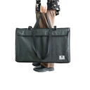 Bolsa multifuncional plegable 40x12x64cm gris Bolsa de compras Bolsa de hombro portátil Bolsa de almacenamiento Bolsa de viaje Gran capacidad 3