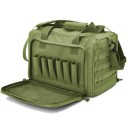 Bolsa para armas e ferramentas com divisórias removíveis Alça de ombro Espaço de armazenamento ajustável Cores neutras Organização portátil 5