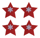 Bolsa para cubiertos navideña estrella 4 uds. 4
