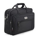 Bolsa para portátil Bolsa de trabalho elegante com compartimentos com fecho e bolso frontal Alças para transporte à mão Material oxford e poliéster 5