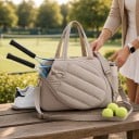Bolsa para raquetas de tenis con compartimento para zapatos y bolsillo para botella 48 x 19 x 31 cm Acolchada De hombro y de mano Para bádminton 17