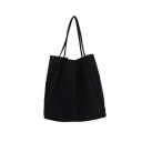 Bolsa shopper amplia para mujer de lona y poliéster Forma suave y caída Dos asas largas y estrechas Dimensiones 37 x 37 x 20 cm Para compras 1