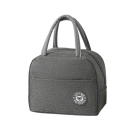 Bolsa térmica 22x14x19 cm Bolsa de almoço portátil neutra Pequena bolsa isolante para alimentos Bebidas Piquenique Para o trabalho Compacta e leve 9