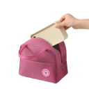 Bolsa térmica 22x14x19 cm Bolsa de almoço portátil neutra Pequena bolsa isolante para alimentos Bebidas Piquenique Para o trabalho Compacta 8
