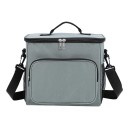 Bolsa térmica com compartimentos 17x26x24 cm Com fecho Bolsa de almoço portátil Cores neutras Bolsa isolante para comida e bebidas Organização prática 7