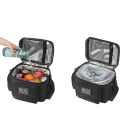 Bolsa térmica com compartimentos 20x30x22 cm Com fecho Bolsa isolante portátil Cor neutra Bolsa de almoço para comida Bebidas Para o trabalho Escola Piquenique 3