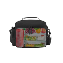 Bolsa térmica com compartimentos 20x30x22 cm Com fecho Bolsa isolante portátil Cor neutra Bolsa de almoço para comida Bebidas 5