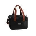 Bolsa térmica con compartimentos 23x13x17 cm Color neutro Bolsa de almuerzo térmica con cremallera Bolsa de refrigerio portátil Bolsa pequeña para comida y bebida 1