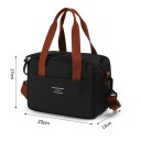 Bolsa térmica con compartimentos 23x13x17 cm Color neutro Bolsa de almuerzo térmica con cremallera Bolsa de refrigerio portátil Bolsa pequeña para comida y bebida 7