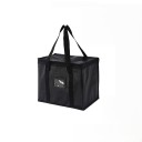 Bolsa térmica con cremallera de 31 x 30 x 43 cm, color negro, grande, con aislamiento, portátil, con asas, ideal para ir de compras, viajar y hacer picnics. 1
