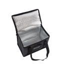 Bolsa térmica con cremallera de 39 x 35 x 52 cm, color negro, extragrande, con aislamiento, portátil, ideal para la compra y el almuerzo, ideal para picnics y entrega de comida. 2