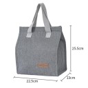 Bolsa térmica para alimentos 25,5x22,5x13 cm Cores neutras Dimensões compactas Camada isolante Fecho de zip Bolsa de almoço Piquenique 2
