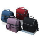 Bolsa térmica para alimentos 25x23x16 cm Cores neutras Fecho de zip Várias divisórias Manutenção da temperatura Bolsa de almoço Bolsa de piquenique 4