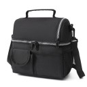 Bolsa térmica para alimentos 25x23x16 cm Cores neutras Fecho de zip Várias divisórias Manutenção da temperatura Bolsa de almoço Bolsa 2