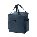Bolsa térmica para almuerzo con cremallera 25 x 14 x 25 cm Bolsa térmica portátil azul con capa aislante Bolsa refrigeradora para comida para el trabajo o de viaje 1