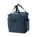 Bolsa térmica para almuerzo con cremallera 25 x 14 x 25 cm Bolsa térmica portátil azul con capa aislante Bolsa refrigeradora para comida 1