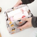 Bolsa térmica para el almuerzo con diseño de flamencos 23x13x19 cm Verde oscuro Bolsa aislante para alimentos Bolsa de refrigerio para la escuela 3