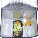 Bolsa térmica plegable de 41 x 26 x 33 cm, portátil, aislante, color neutro, grande, para comida, bebidas, compras, picnic, viajes, coche. 7