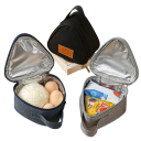 Bolsa térmica triangular de 13,5 x 7 x 13 cm, con cremallera, color neutro, pequeña bolsa térmica para comida y bebidas, bolsa portátil, mini lonchera. 6
