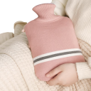 Bolsa termoaislante de 2000 ml con funda de tejido Botella de agua caliente de gran capacidad para el abdomen y las manos Alivio para los dolores menstruales 3