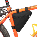 Bolsa triangular impermeable para cuadro de bicicleta, 24 x 18 x 18 cm, espaciosa bolsa para bicicleta de ciclismo, bolsa de almacenamiento 6