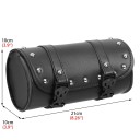 Bolsa universal para horquilla de motocicleta (21 x 10 x 10 cm), impermeable, de cuero sintético, para herramientas de sillín, para Harley, Honda 2