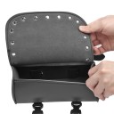 Bolsa universal para horquilla de motocicleta (21 x 10 x 10 cm), impermeable, de cuero sintético, para herramientas de sillín, para Harley, Honda 4