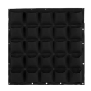 Bolsas de cultivo de tela para pared, 100 x 100 cm, 25 bolsas de 19 x 19 cm, para jardín vertical, macetero de hierbas, pared verde, bolsa 1