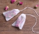 Bolsas de té vacías con cordón 100 unidades Para té suelto y mezclas de hierbas propias Tela no tejida blanca Tamaño 7 x 5 cm 10