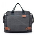 Bolso bandolera de lona para hombre de marca, 35 x 29 x 13 cm, bolso de hombro grande de viaje para hombre, bolso informal para llevar 2