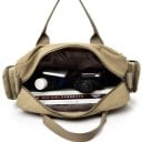Bolso bandolera de lona para hombre de marca, 35 x 29 x 13 cm, bolso de hombro grande de viaje para hombre, bolso informal para llevar 7