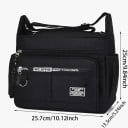 Bolso bandolera impermeable para hombre de 25 x 25,7 x 13,3 cm, pequeño bolso de hombro para el trabajo, bolso de trabajo Oxford de nailon 8