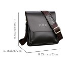 Bolso bandolera vertical de piel para hombre 24×21×7 cm Bolso de hombro tipo polo de negocios informal Bolso para documentos Paul Bolso 7