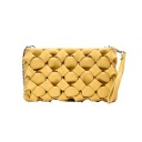 Bolso clutch para mujer 26 x 16 x 5 cm Patrón trenzado en relieve Correa para la muñeca Forma rectangular plana Para llevar en la mano 4